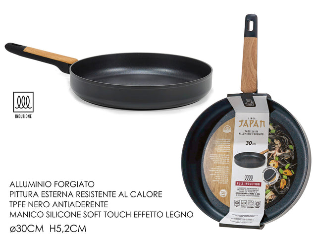 Τηγάνι Αντικολλητικό 30cm από Αλουμίνιο με Λαβή Σιλικόνης