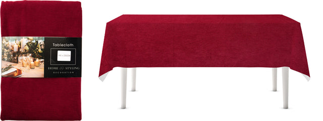 Τραπεζομάντηλο Βελούδινο 140x240cm Βουργουνδί Χρώμα