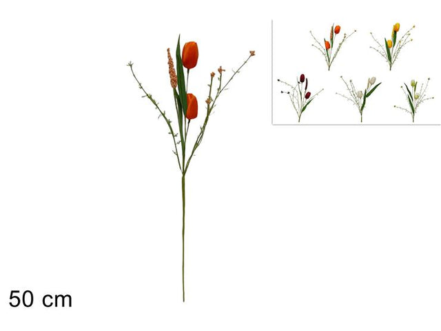 Κλαδί απο Τεχνητά Άνθη Τουλίπας Y50cm