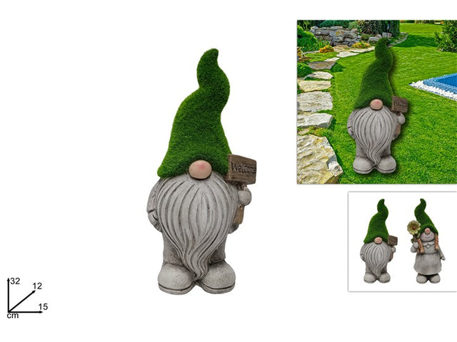 Νάνος Κεραμικό Διακοσμητικό Αυλής 32cm Κορίτσι/Αγόρι