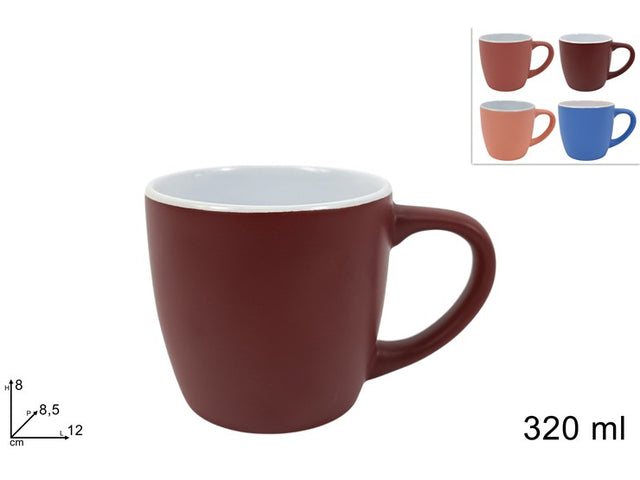 Κούπα Κεραμική 320ml 4 Χρώματα