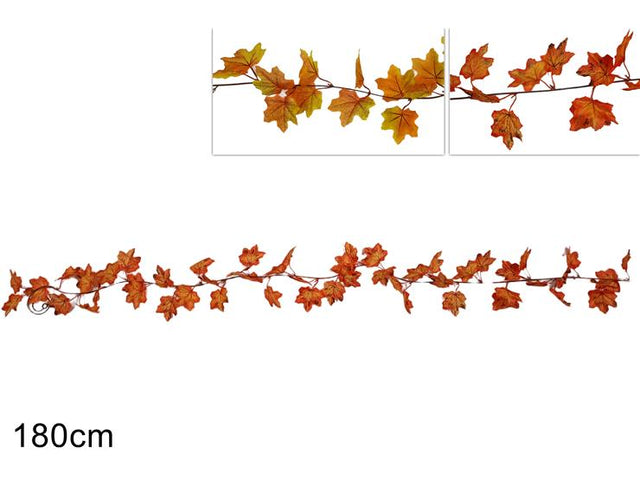 Γιρλάντα Με Φθνινοπωρινά Φύλλα 180cm