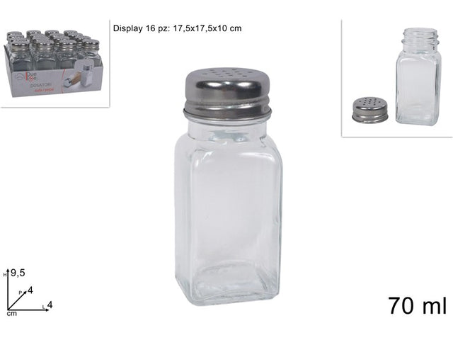 Αλατοπίπερο Γυάλινο 70ml