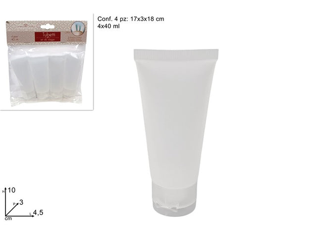 Μπουκαλάκια Καλλυντικών Ταξιδίου Σετ 4τμχ. X 40ml Πλαστικά