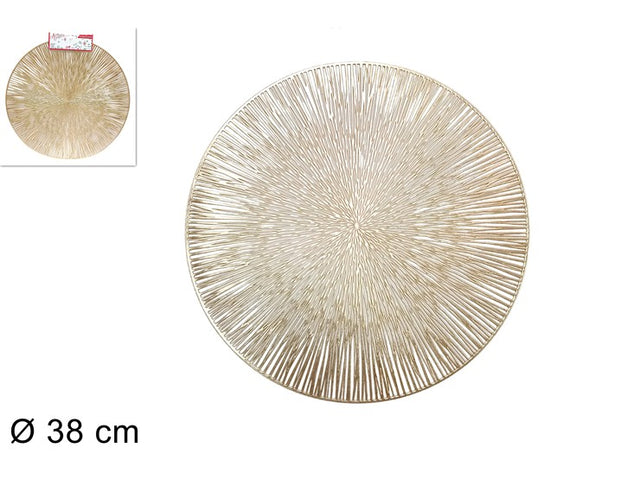 Σουπλά Στρόγγγγυλο 38cm Χρώμα Χρυσό