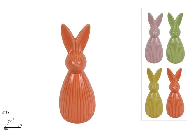 Λαγός Διακοσμητική Κεραμική Φιγούρα 17cm σε 4 Χρώματα