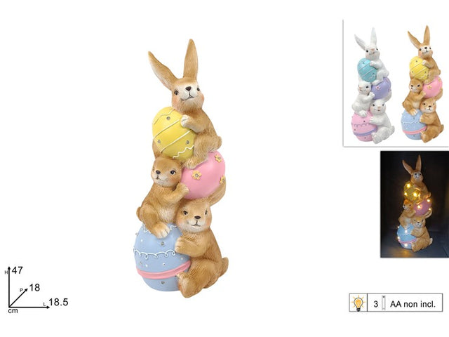 Πασχαλινό Διακοσμητικό Φωτιζόμενο Κεραμικό 10led σε 2 Χρώματα