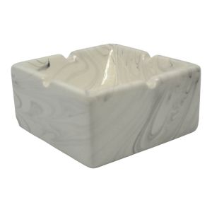 Κεραμικό Τασάκι Άσπρο Μάρμαρο 829163 (10,3x10,3x5)