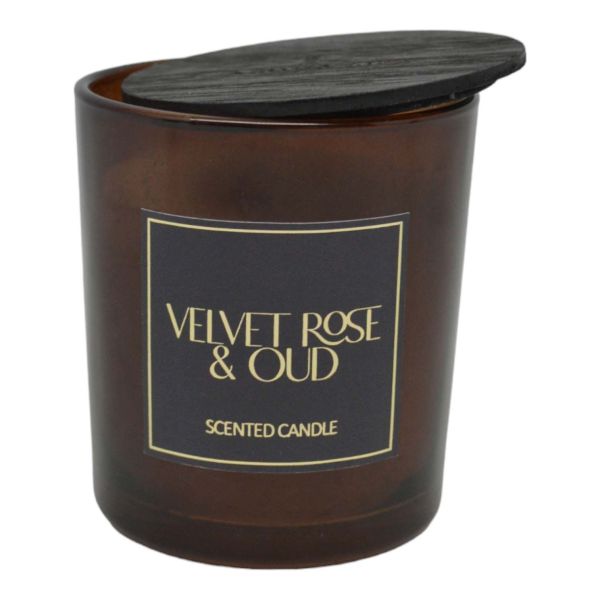 Αρωματικό Κερί Velvet Rose & Oud σε Γυάλινο Δοχείο με Καπάκι 833207 (7x7,8)