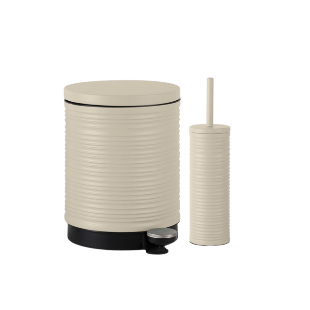 Σετ Πιγκάλ και Καλαθάκι Μπάνιου 5lt Χρώμα Μπέζ ΜΑΤ (28,8x20,5x26,6Y εκ.)