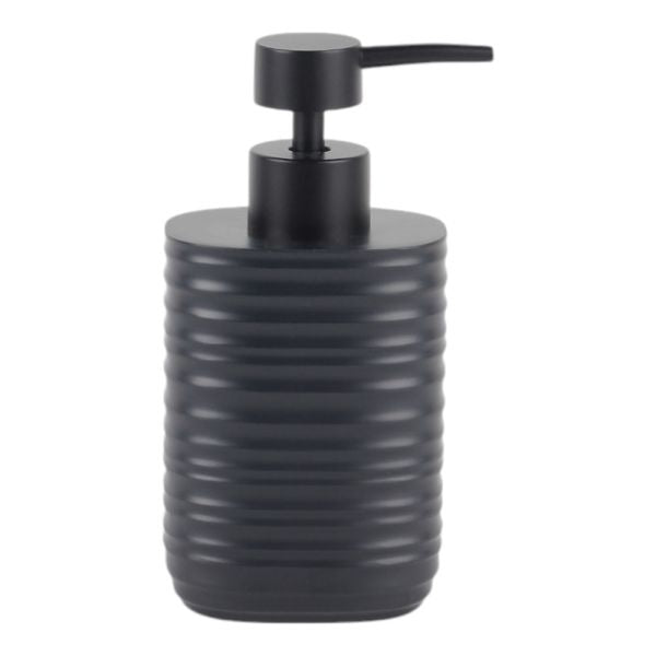 Dispenser Πολυεστερικό Ριγέ Σε Ανθρακί Χρώμα Ματ 8,1x8,1x16,9εκ. Ankor