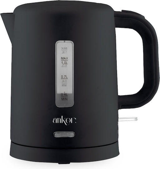 Βραστήρας 1lt 1100W Μαύρος Ματ 1 Lt Ankor 848003