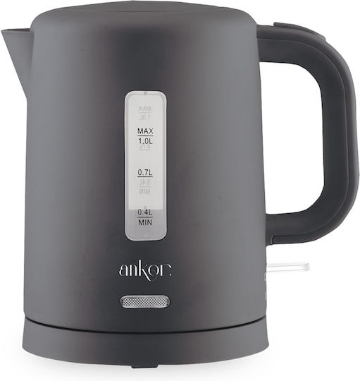 Βραστήρας 1lt 1100W Γκρι Ματ Ankor 848027