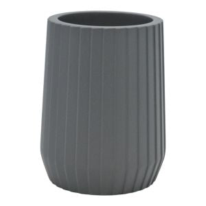 Πολυεστερικό Ποτηράκι Μπάνιου Γκρι 850402 (7,7x7,7x10)