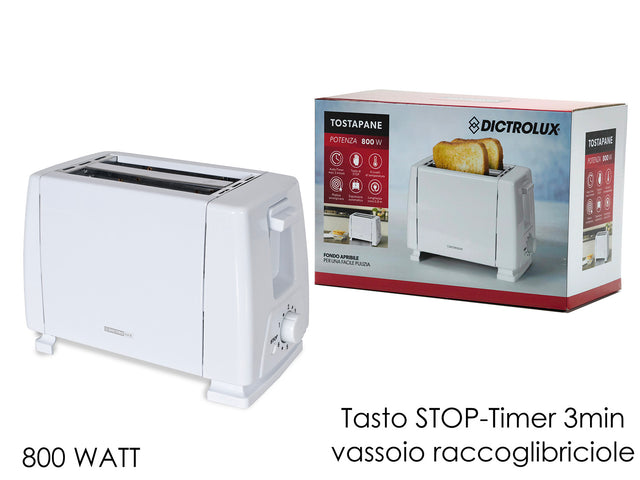 Φρυγανιέρα 2 Θέσεων 750W Λευκή General Trade 871300