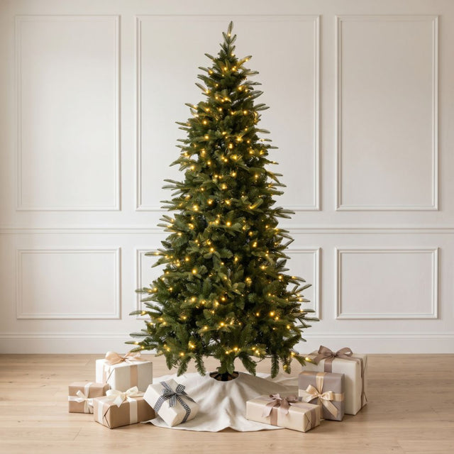 Δέντρο Χριστουγεννιάτικο PRE-LIT NOBLE FIR 240cm με 500 LED Λευκά & Πολύχρωμα Λαμπάκια