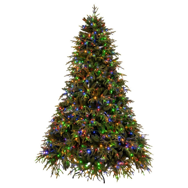 Δέντρο Χριστουγεννιάτικο PRE LIT FRANKLIN FIR 210cm με 1500 RGB LED Λευκά & Πολύχρωμα Λαμπάκια