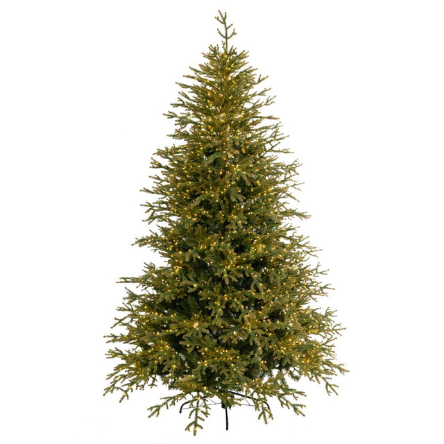 Δέντρο Χριστουγεννιάτικο PRE-LIT HIGHLANDS 180cm με 2000 MICRO LED Λευκά Ζεστά Λαμπάκια 8 Προγράμματα PE+PVC