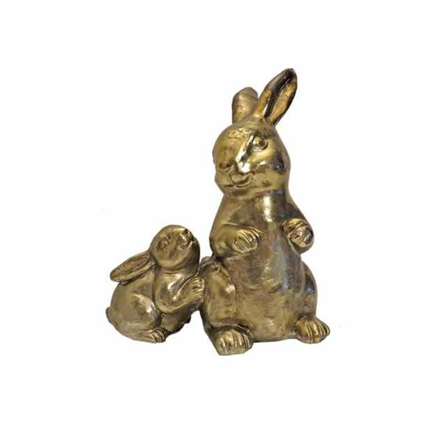 Λαγουδάκια Διακοσμητικά Κεραμικά Χρυσά 15,5x10x19cm
