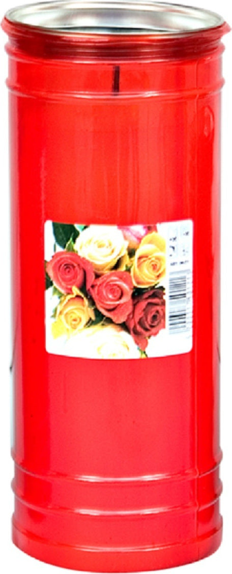 Κερί Αφιέρωσης 80Τ/Max 8 Ημερών 8x21cm Κόκκινο