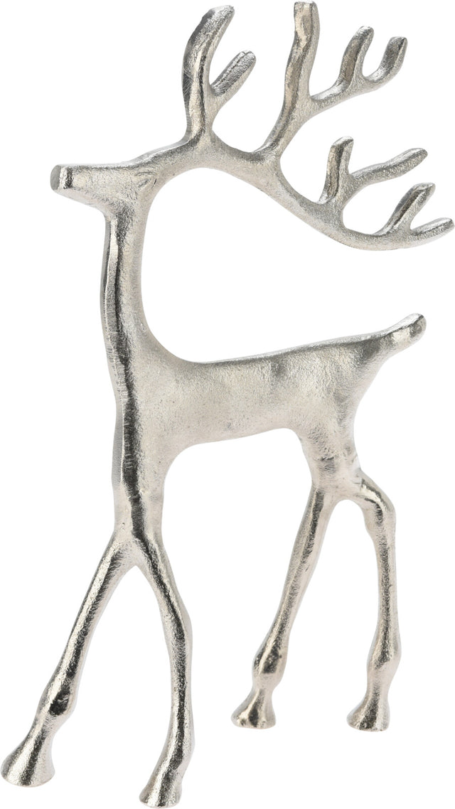 Τάρανδος Διακοσμητική Φιγούρα Ασημί απο Μέταλλο 20x31cm