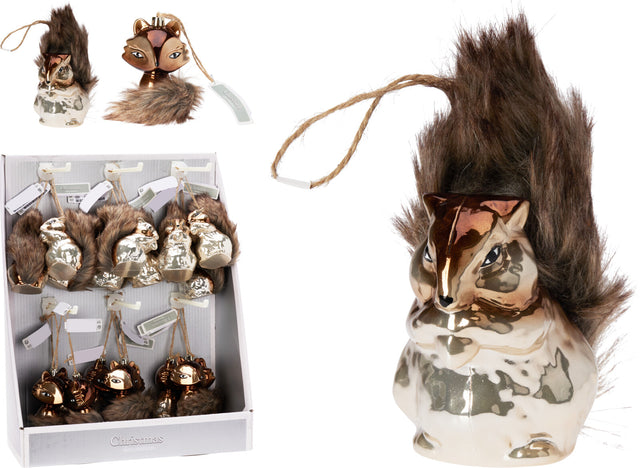 Αλεπού Κρεμαστό Στολίδι Χριστουγεννιάτικο 9x6cm