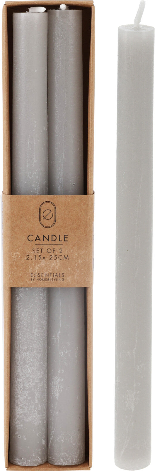 Κεριά Κηροπηγίου Σετ 2/τεμ Γκρί