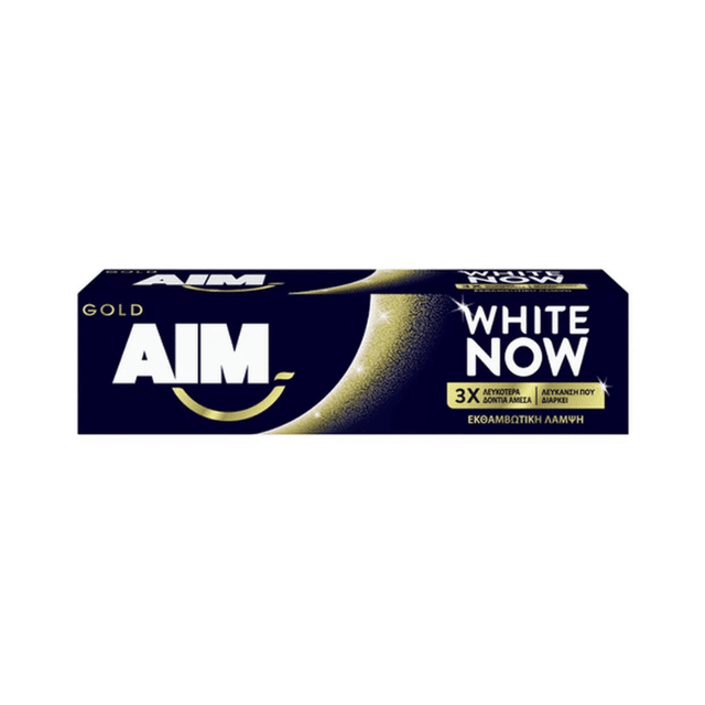 AIM 75ml Οδοντόκρεμα Gold White Now για Λεύκανση