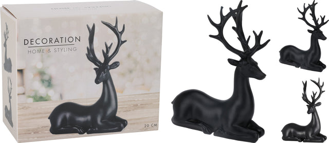 Τάρανδος Μαύρος Διακοσμητική Φιγούρα Πολυζερίν 20cm