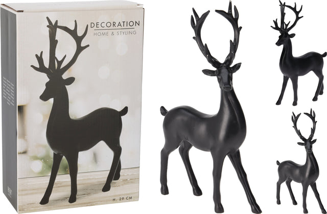 Τάρανδος Μαύρος Διακοσμητική Φιγούρα Πολυζερίν 29cm