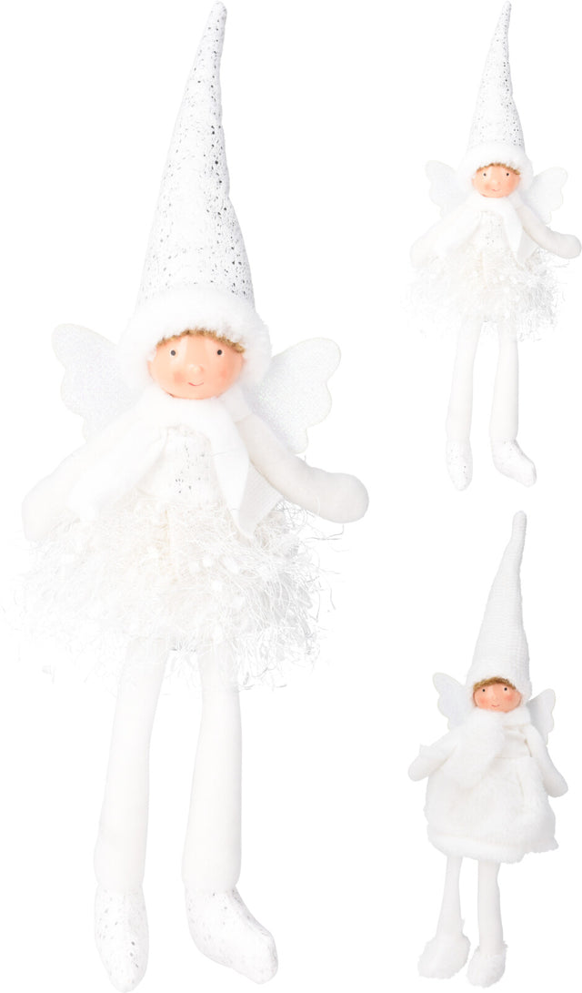 Αγγελάκι Κούκλα Υφασμάτινο Λευκό 40cm