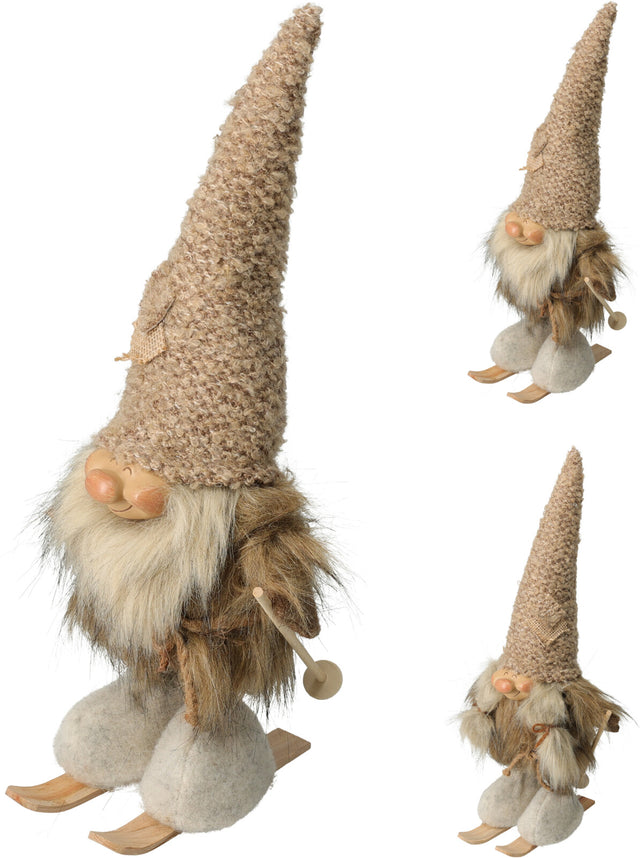 Νάνος Διακοσμητικός πάνω σε Σκί Μπέζ 15x37cm