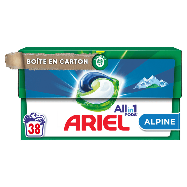 Ariel Κάψουλες 38τεμ All In 1 Pods Απορρυπαντικό Alpine Πλυντηρίου Ρούχων