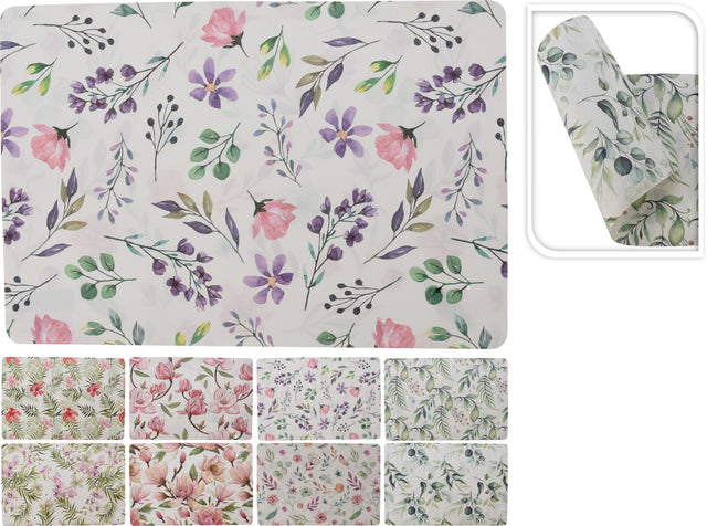 Σουπλά Πλαστικό 44x29cm με Σχέδιο Λουλούδια