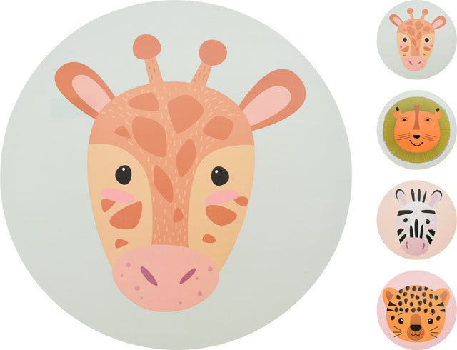 Σουπλά Παιδικό Πλαστικό Στρόγγυλο 38cm με Σχέδιο Ζώα