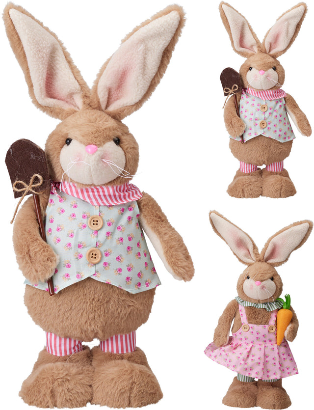 Κουνέλι Λούτρινο Διακοσμητικό 16x33cm 2 Σχέδια