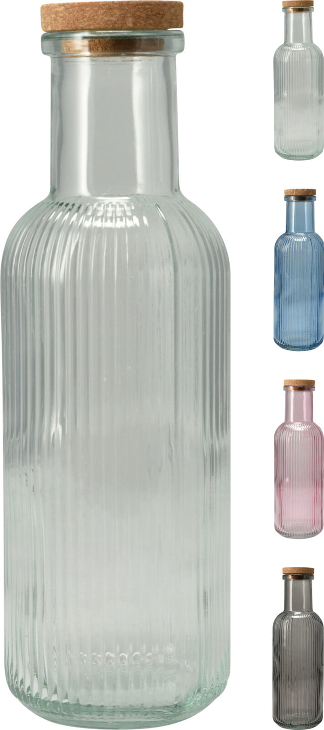 Μπουκάλι Γυάλινο με Καπάκι 1000ml 9x28cm