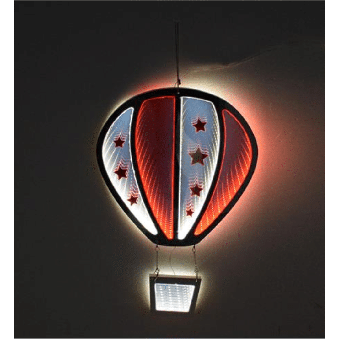 3D Αερόστατο με Φωτισμό LED 30x46cm Κρεμαστό Χριστουγεννιάτικο Welkhome