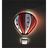 3D Αερόστατο με Φωτισμό LED 30x46cm Κρεμαστό Χριστουγεννιάτικο Welkhome