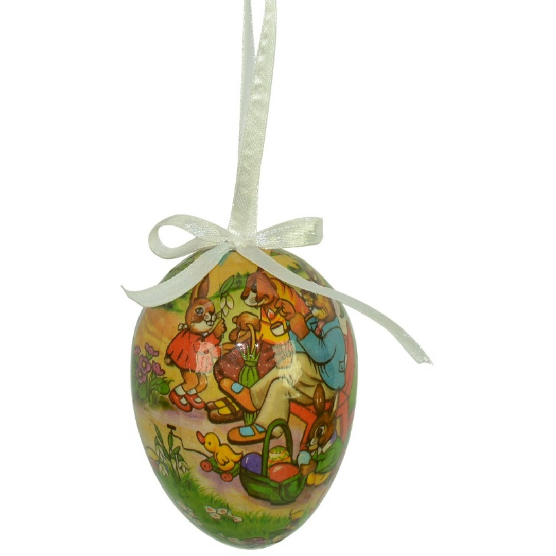 Αυγά Κρεμαστά Διακοσμητικά Με Σχέδιο 8x6,5cm Art.CM000043 Welkhome