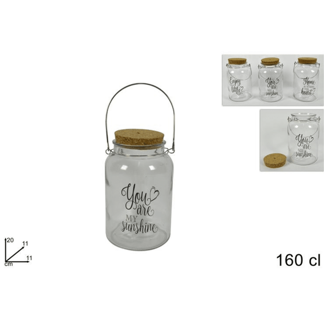 Βάζο Γυάλινο 160cl 20x11x11cm Welkhome 8034048502082