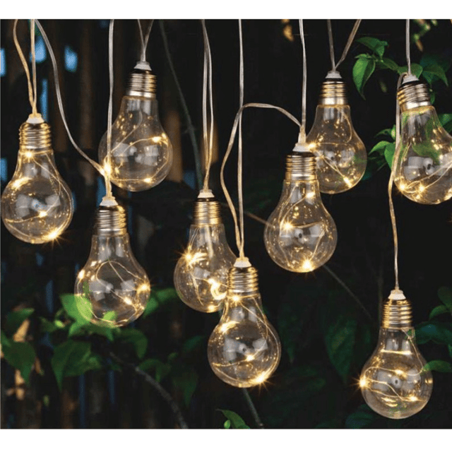 Γιρλάντα Διακοσμητική με LED Φωτάκια Μπαταρίας με 8 Πλαστικές Λάμπες Welkhome