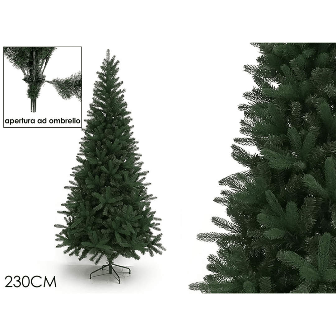 Δέντρο Πράσινο Χριστουγεννιάτικο Plastic 230cm COURMAYEUR General Trade