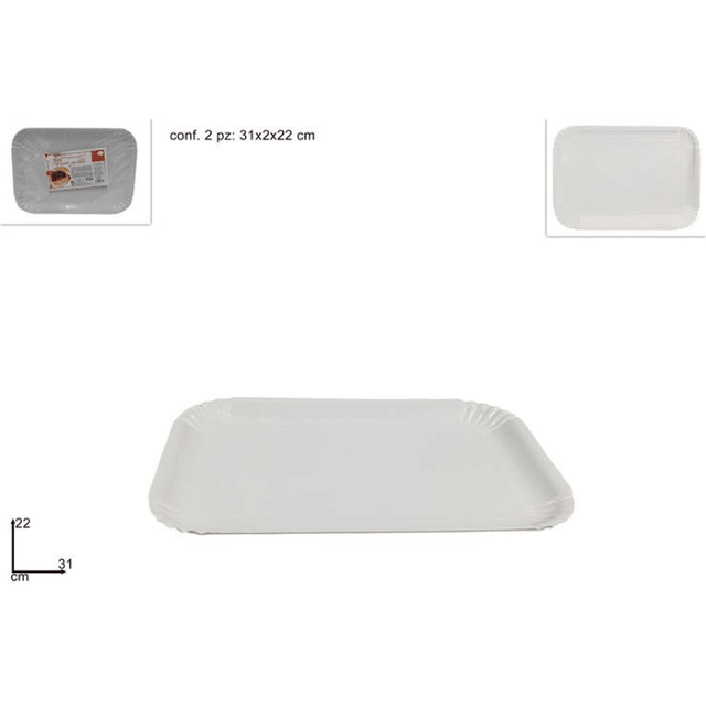 Δίσκος-Βάση για Γλυκά Χάρτινη Σετ 2/τεμ 22x31cm Welkhome