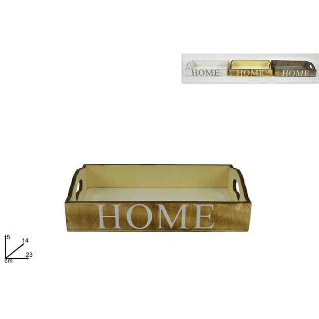 Δίσκος Σερβιρίσματος Ξύλινος ''HOME'' 5x14x23cm Welkhome