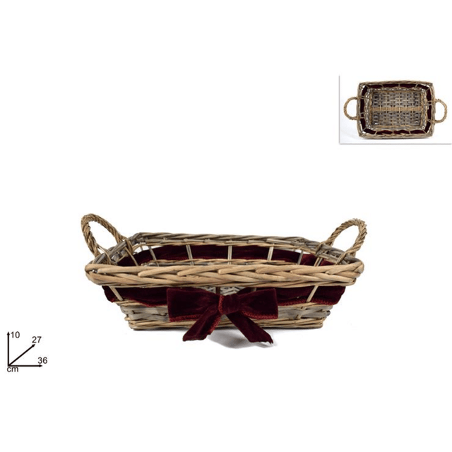 Καλάθι Βamboo Γκρί 36x27cm Welkhome