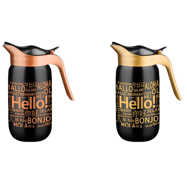 Κανάτα Γυάλινη ''Hello'' με Λαβή 1lt TnS
