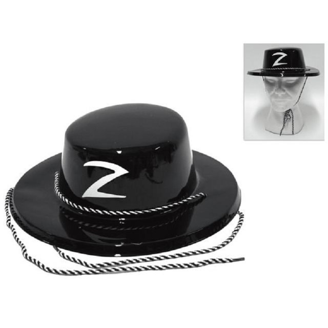 Καπέλο Ζορό Πλαστικό Αποκριάτικο Αξεσουάρ Art.HY-291 Welkhome