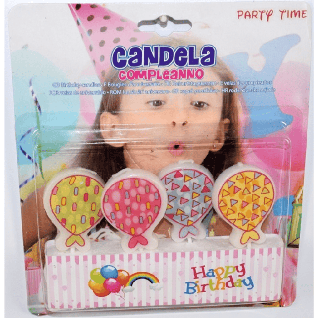 Κεράκια Γενεθλίων Cupcakes Σετ 4τμχ. 6,5cm Welkhome