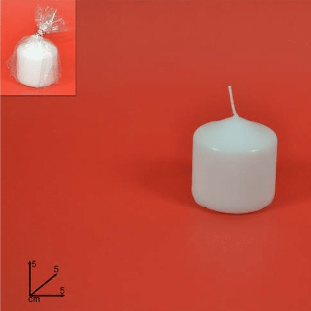 Κερί Κορμός Λευκό Διακοσμητικό h5x5cm Welkhome